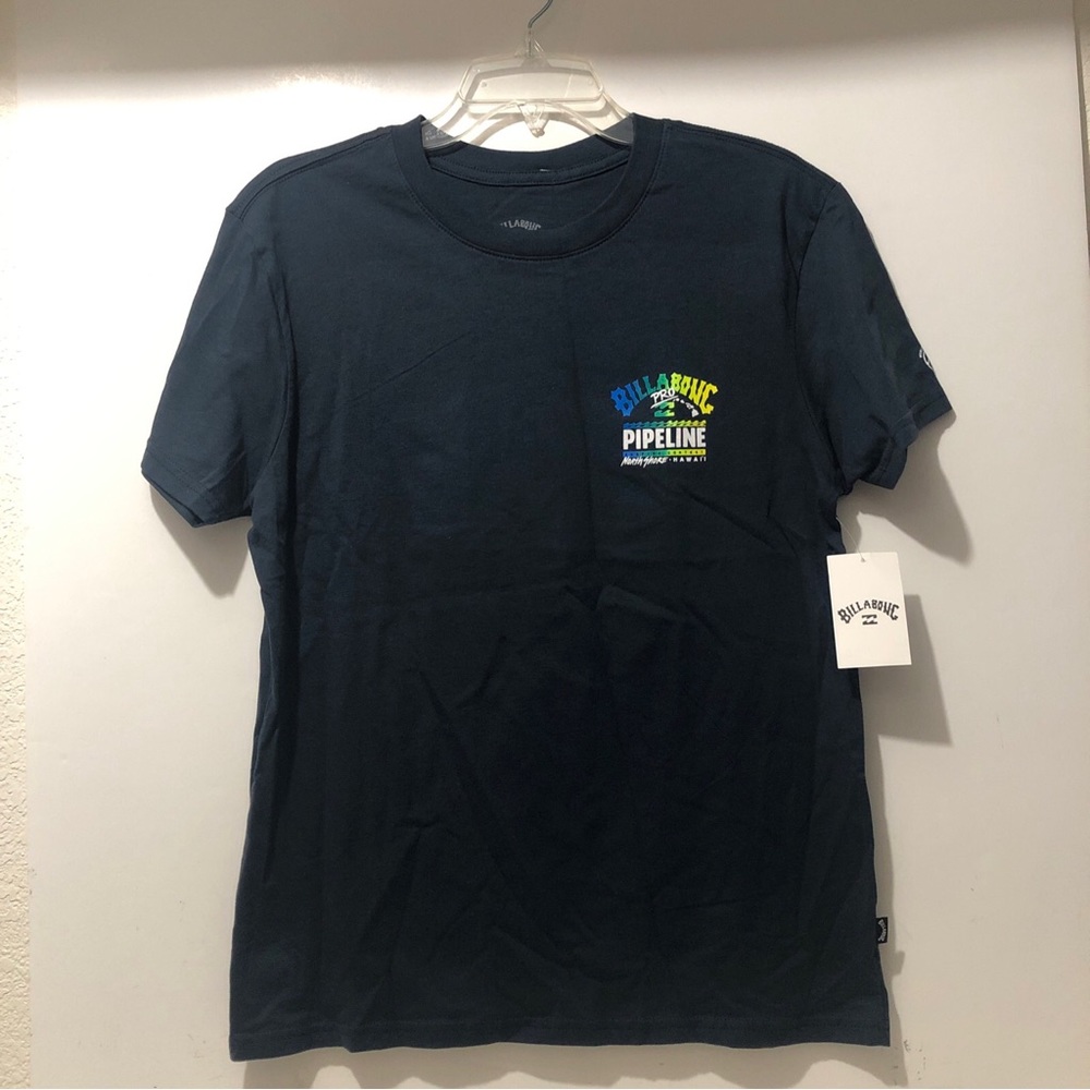 Billabong Pro T-shirt Adult S Blue Cotton Stamped Short Sleeve Andy Irons Hawaii